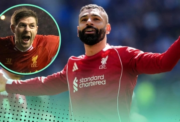 Salah san bằng kỷ lục của Steven Gerrard tại Liverpool