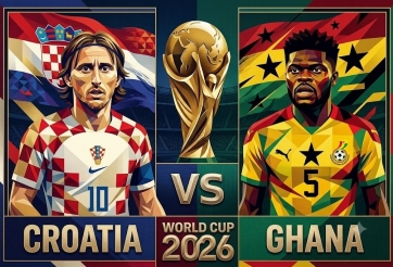 Dự đoán bàn thắng, góc & thẻ phạt Croatia vs Ghana - World Cup 2026