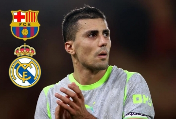 Barca bất ngờ nhảy vào cuộc đua giành chữ ký của Rodri cùng Real Madrid