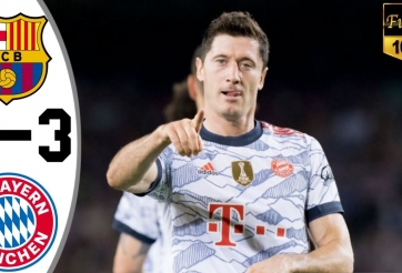 VIDEO: Lewandowski lập cú đúp giúp Bayern đè bẹp Barca