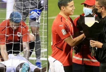 James Rodriguez được gọi là anh hùng vì cứu sống đối thủ bị đột quỵ