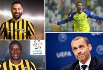 Chủ tịch UEFA: 'Ả Rập mắc sai lầm như Trung Quốc sau khi chiêu mộ Ronaldo, Benzema'