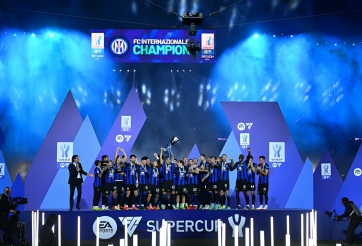 Inter Milan áp đảo hoàn toàn để trở lại ngôi vương tại Siêu cúp Ý