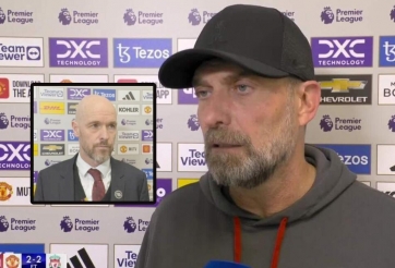 Jurgen Klopp vs Ten Hag 'khẩu chiến' hài hước sau trận hòa tại Ngoại hạng Anh