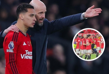 Antony tỏ thái độ bất mãn khi Ten Hag bắt đá hậu vệ