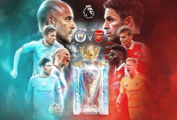 2 cúp vô địch chờ sẵn Arsenal và Man City tại vòng cuối Ngoại hạng Anh