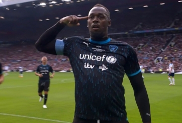 Usain Bolt ghi bàn ăn mừng như Marcus Rashford