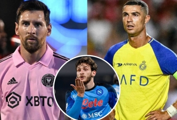 Kvaratskhelia tiết lộ thần tượng, chỉ người 'đứng top' giữa Ronaldo và Messi