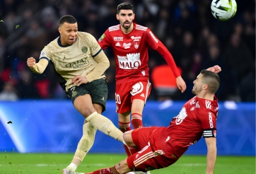 Mbappe tịt ngòi, PSG đánh rơi chiến thắng trước Brest