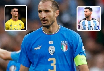 'Trung vệ thép' Chiellini nhận xét Ronaldo, so sánh luôn trình độ với Messi