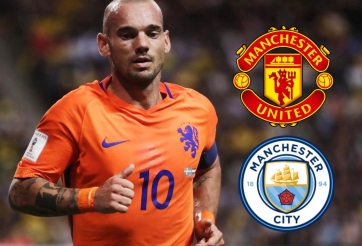 Sneijder chỉ thẳng tỷ số trận MU vs Man City tại chung kết FA Cup