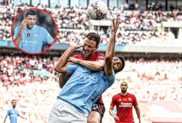 Thua MU, Rodri chính thức dừng chuỗi bất bại đáng nể