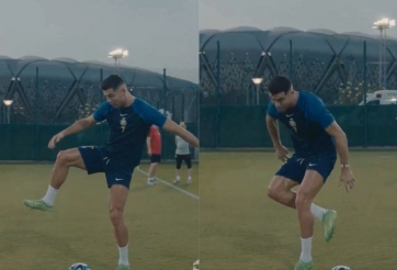 Ronaldo dạy đồng đội 'kĩ thuật 5 sao' ngay trước thềm chung kết