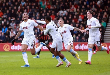 Hòa thót tim Bournemouth, Aston Villa giữ vững top 4 Ngoại hạng Anh
