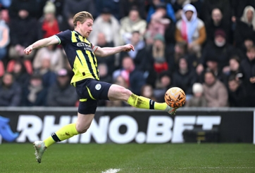De Bruyne lập công, Man City nhọc nhằn vào vòng 5 FA Cup
