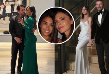 Vợ Messi khiến vợ Beckham phát cuồng trong tiệc sinh nhật chồng