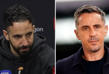 HLV Amorim đáp trả Neville khiến cả phòng họp báo bật cười