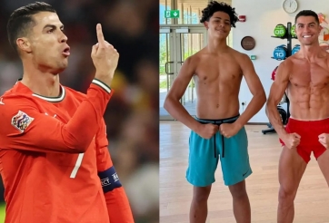 Con trai Ronaldo gây kinh ngạc
