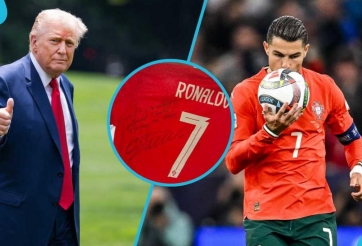 Ronaldo tặng áo, gửi lời nhắn bất ngờ cho Tổng thống Donald Trump