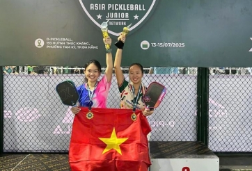 Bộ đôi Việt Nam vô địch Giải pickleball thiếu niên châu Á mở rộng 2025