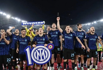 Đánh bại Lazio, Inter Milan chính thức giành cú đúp danh hiệu nước Ý