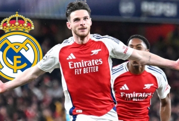 Arsenal ra tay, đem bom tấn bậc nhất Real về sát cánh cùng Declan Rice
