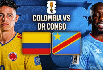 Trực tiếp Colombia vs CHDC Congo, 9h00 hôm nay 24/06