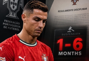 NÓNG: LĐBĐ Bồ Đào Nha gây bất ngờ về án kỷ luật cho Ronaldo