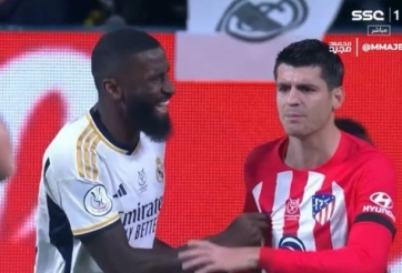 Rudiger cười khoái chí sau hành động phản cảm với Morata