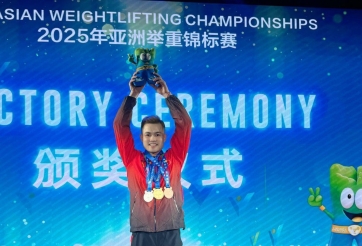 Cử tạ Việt Nam giành HCV đầu tiên tại giải vô địch Châu Á 2025