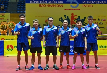 Bóng bàn CAND T&T và TP.HCM giành HCV đồng đội tại giải vô địch quốc gia