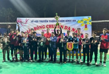 Thể Công Tân Cảng vô địch 2 giải bóng chuyền hội làng, nhận khoản tiền thưởng khổng lồ