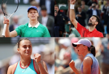 Xác định các cặp trận bán kết Roland Garros 2025