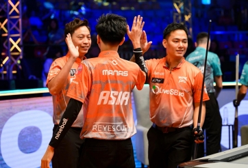 Dương Quốc Hoàng tỏa sáng, tuyển Châu Á áp đảo ngày ra quân Reyes Cup 2025