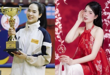 Nhan sắc tựa thiên thần của hoa khôi bóng chuyền cầm cờ cho đoàn thể thao Việt Nam