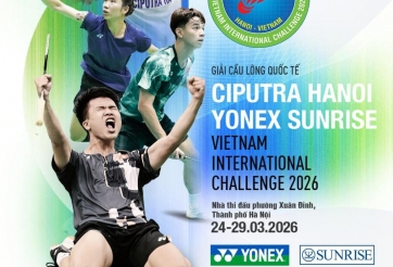 Lịch thi đấu các tay vợt Việt Nam giải cầu lông Ciputra Hanoi 2026 mới nhất