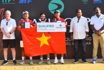 Sao trẻ tỏa sáng, quần vợt Việt Nam tiến sát Vòng chung kết Davis Cup
