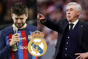 Cà khịa Real Madrid, Pique lập tức bị HLV Ancelotti 'nắn gân'