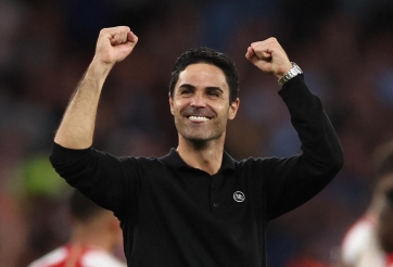 HLV Mikel Arteta hả hê sau khi Arsenal vùi dập Chelsea 5 bàn