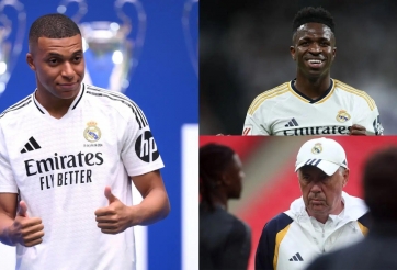 Làm nền cho Vinicius? HLV Ancelotti chỉ thẳng vị trí của Mbappe tại Real Madrid