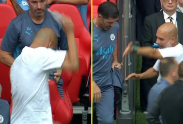 Phát điên với ngôi sao Man City, HLV Pep Guardiola lao xuống đường hầm