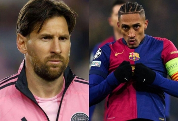 Raphinha chính thức vượt mặt Messi tại Cúp C1, nhưng vẫn kém Ronaldo