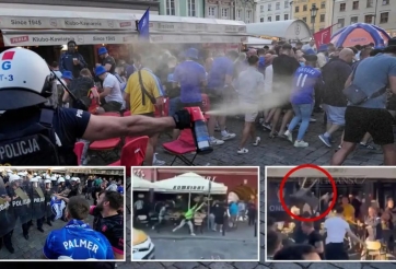 Fan Chelsea vs Betis hỗn chiến trước trận chung kết Conference League