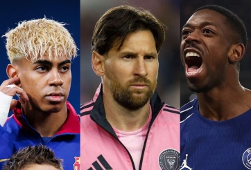 Cầu thủ xuất sắc nhất 2025: Dembele top 2, Messi góp mặt