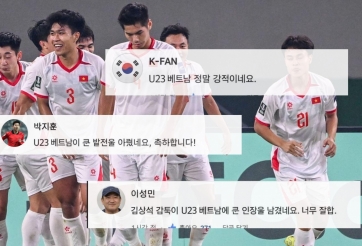 CĐV Hàn Quốc nói điều thật lòng về đẳng cấp của U23 Việt Nam