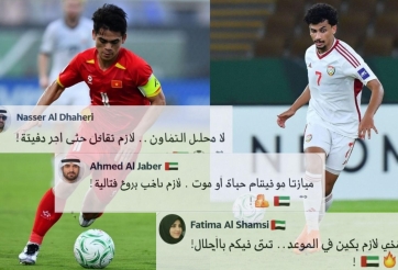 CĐV UAE đồng loạt phản ứng trước trận tứ kết gặp U23 Việt Nam