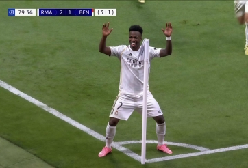 Vinicius Jr lại ăn mừng thái quá tại Champions League