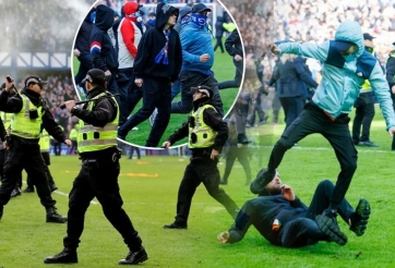 Kinh hoàng derby Scotland: Hàng trăm CĐV Rangers vs Celtic tràn sân hỗn chiến