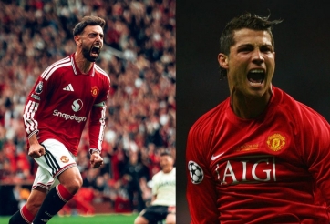 Bruno Fernandes cân bằng thành tích của Ronaldo tại MU