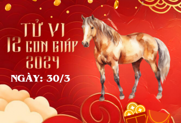 Tử vi 12 con giáp hôm nay ngày 30/3/2024: Tuổi Tỵ bị dắt mũi, tuổi Thân trở ngại lớn, nhiều tuổi sóng gió
